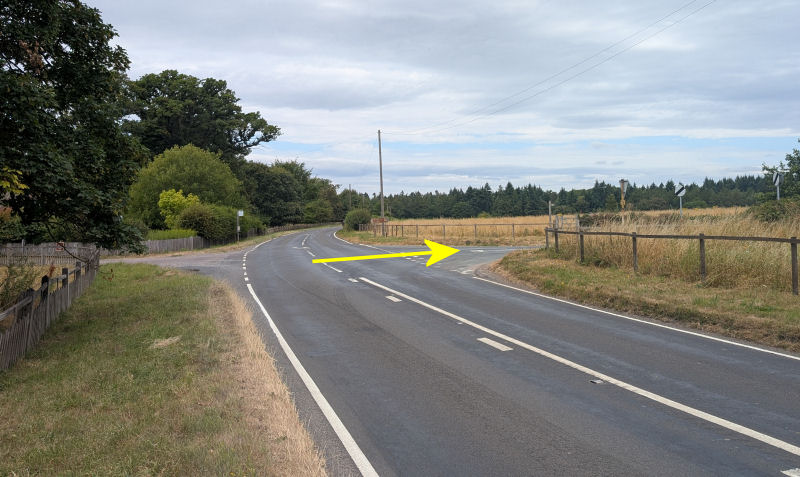 Turn right opposite the entrance into Woodyard Lane.