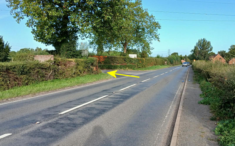 ... and on the A4025 from Crossway Green.