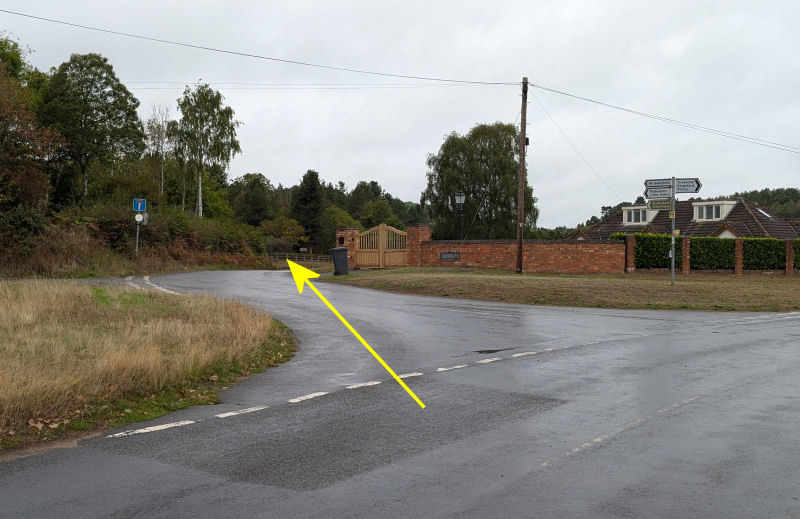 The car park is about half a mile down the drive.