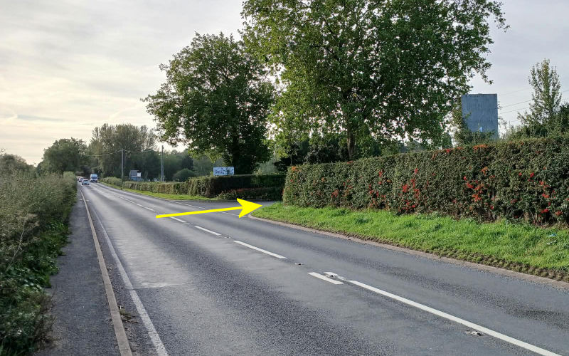 The Shed entrance on A4025 from Stourport
