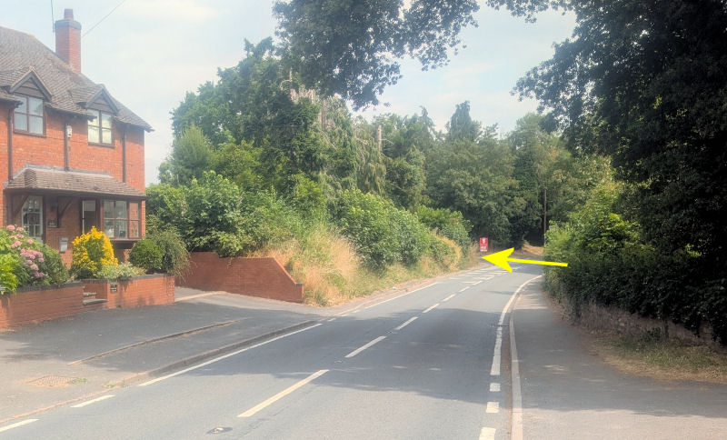 Turn left into Martley Sport on B4204 Eastbound in Martley