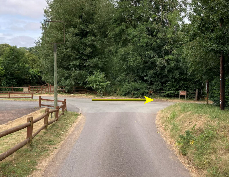 At the end of the lane turn right into the NT car park. 