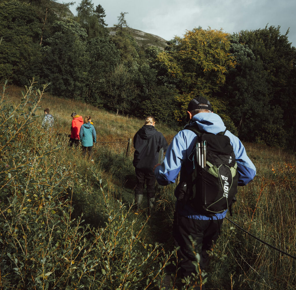 A group of walkers enjoying the countryside