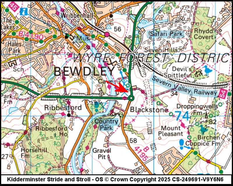 Map showing start location for Blackstone A456